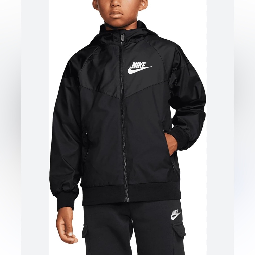 Nike Fleece Lined Windbreaker Zip Jacket